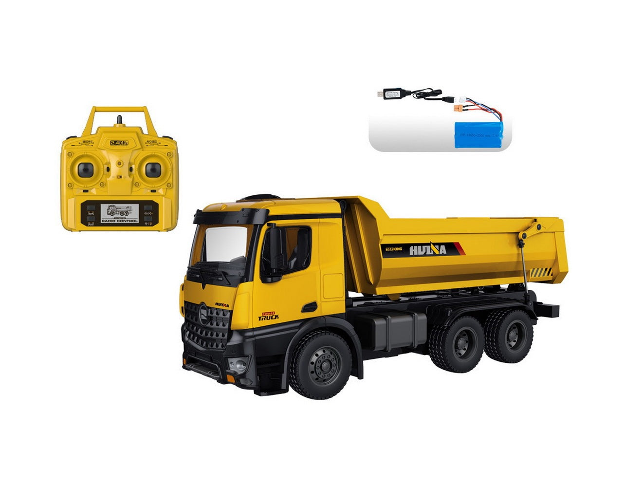 10 Channel All-alloy Remote Control Dump Truck Engineering Dumping Locomotive Toy