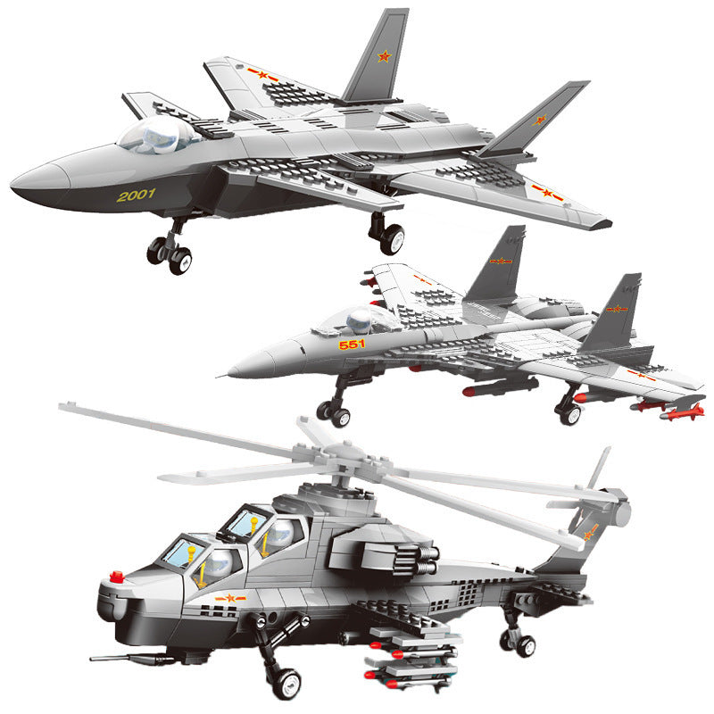 Fighter Military Assembled Plastic Building Block