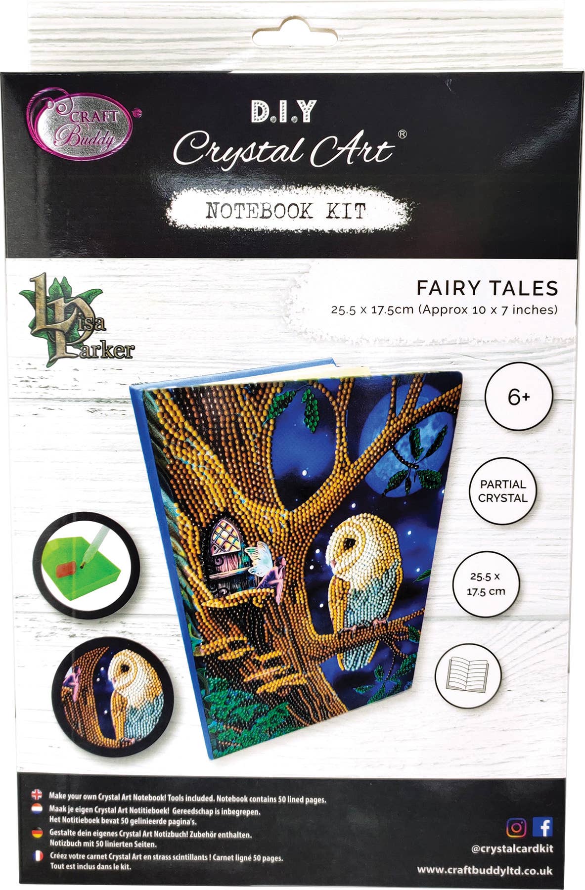 Crystal Art Notebook Kit: Owl and Fairy Tree