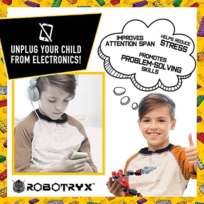 Robot-Car-Animal 3 in 1 Toy Kit (235 Pc) Robotryx Grindburst