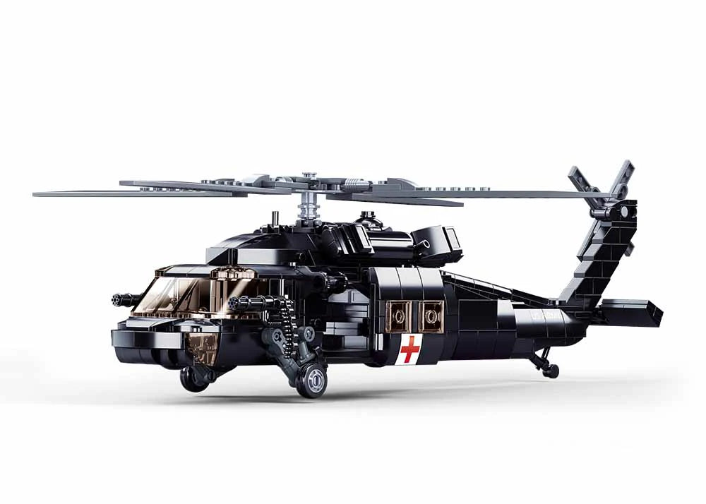 UH-60 US Black Hawk Military Helicopter - 692 Pcs -