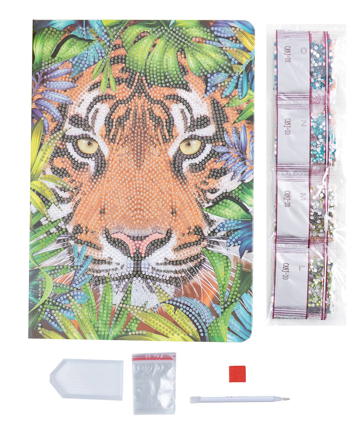 Crystal Art Notebook Kit: Tiger in the Forest