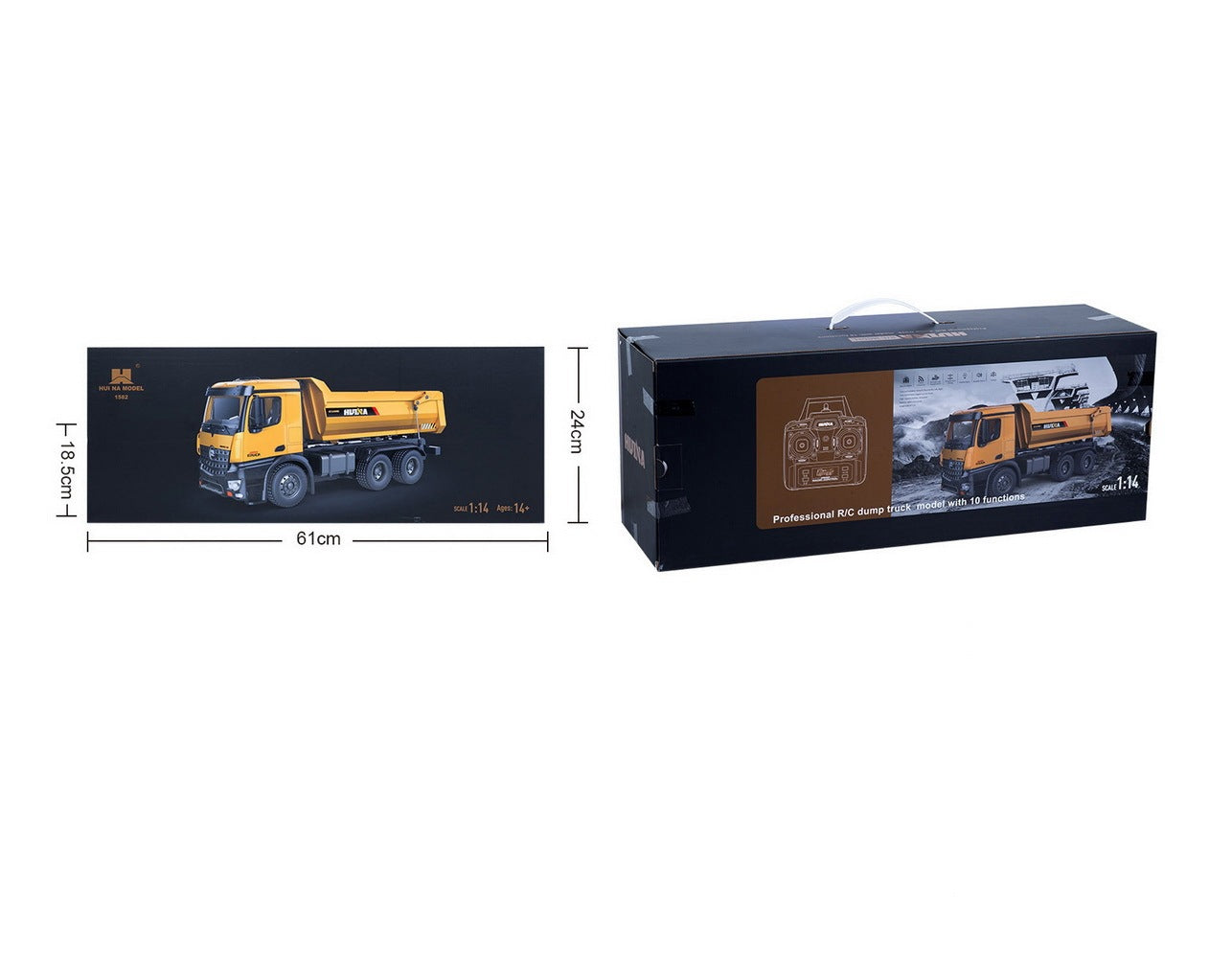 10 Channel All-alloy Remote Control Dump Truck Engineering Dumping Locomotive Toy