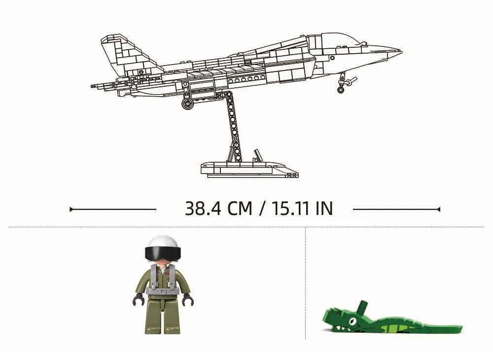 J35 Stealth Aircraft Sluban Set - 838 Pieces -