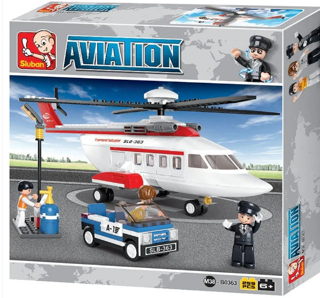 Aviation Personal Helicopter Building Brick Kit (259 Pcs)