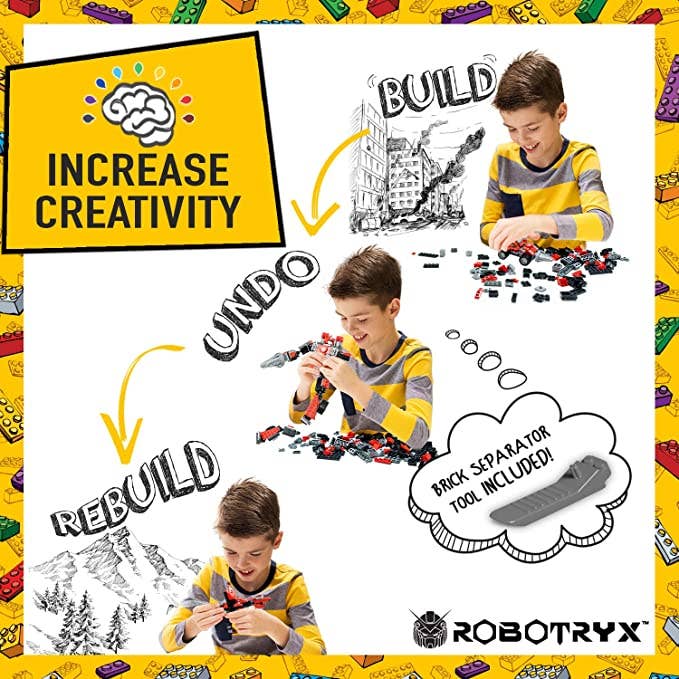 Robot-Car-Animal 3 in 1 Toy Kit (235 Pc) Robotryx Grindburst