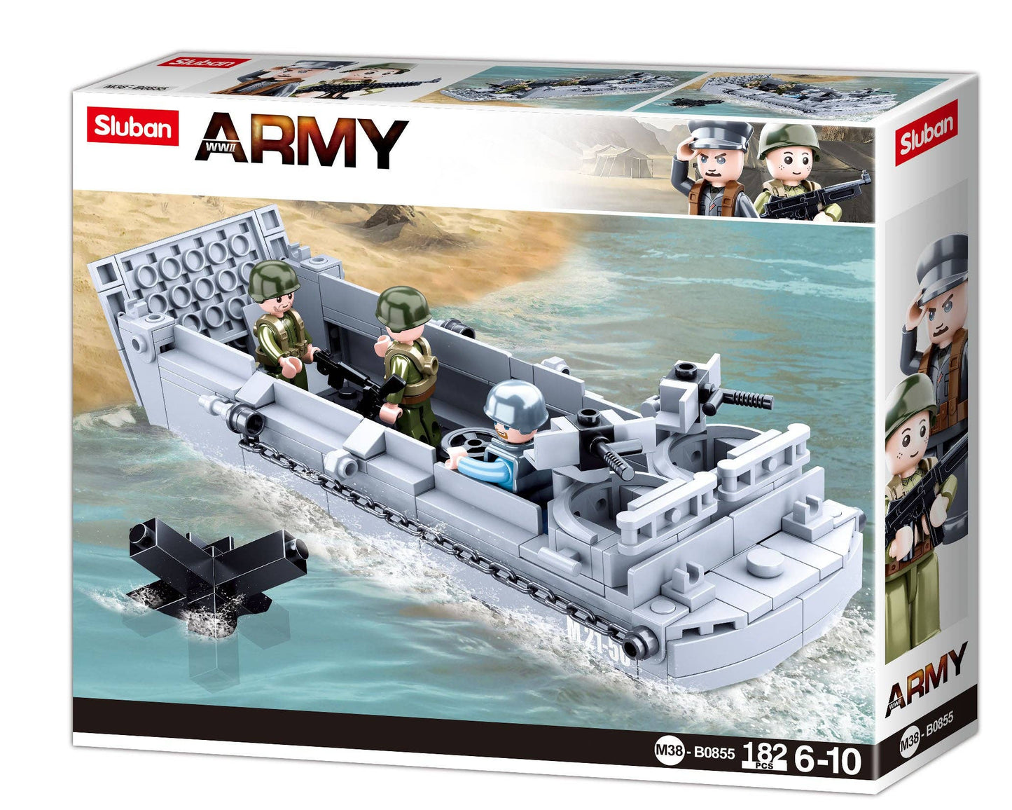 Higgins US WW2 Landing Craft - 182 Piece - M38-B0855