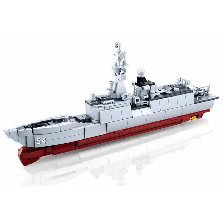 Model Bricks Destroyer Military Ship 1:450 Scale (457 Pcs)