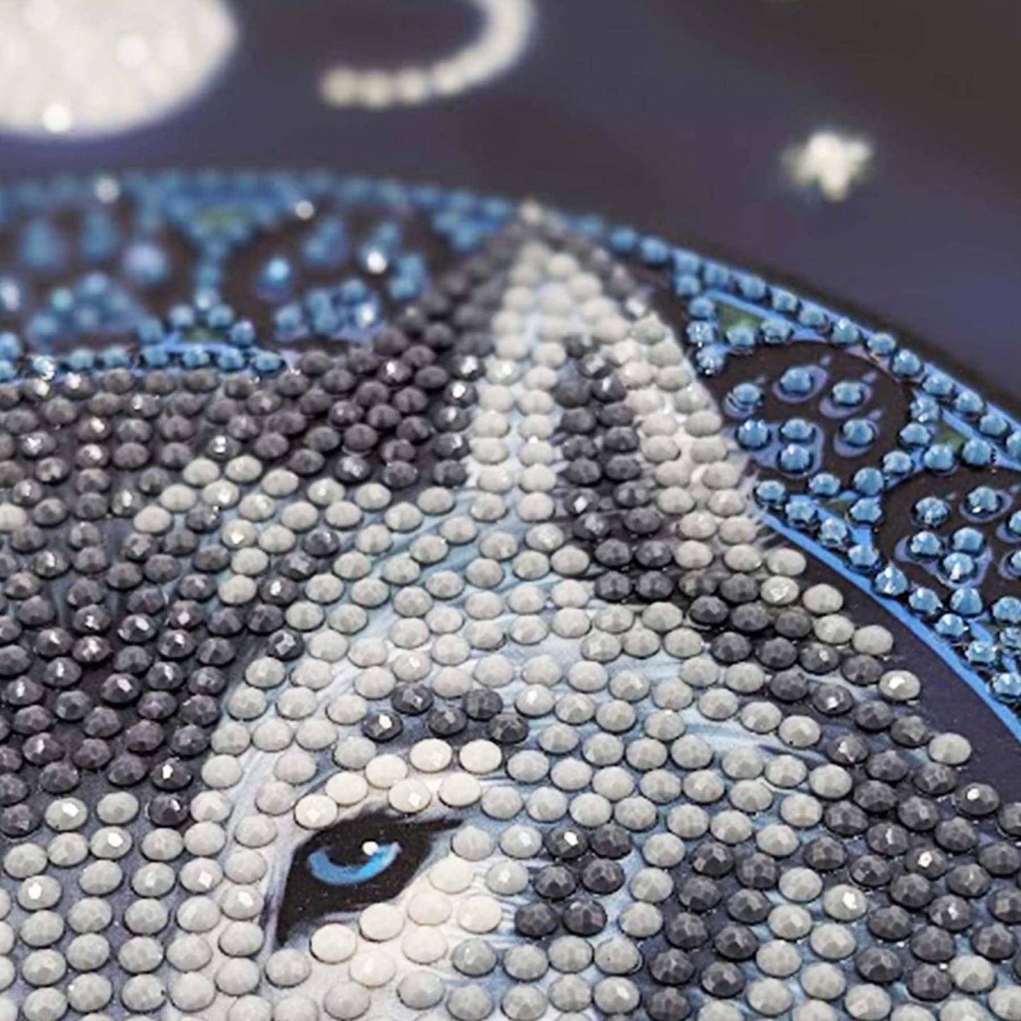 Crystal Art Notebook Kit: Lunar Wolf