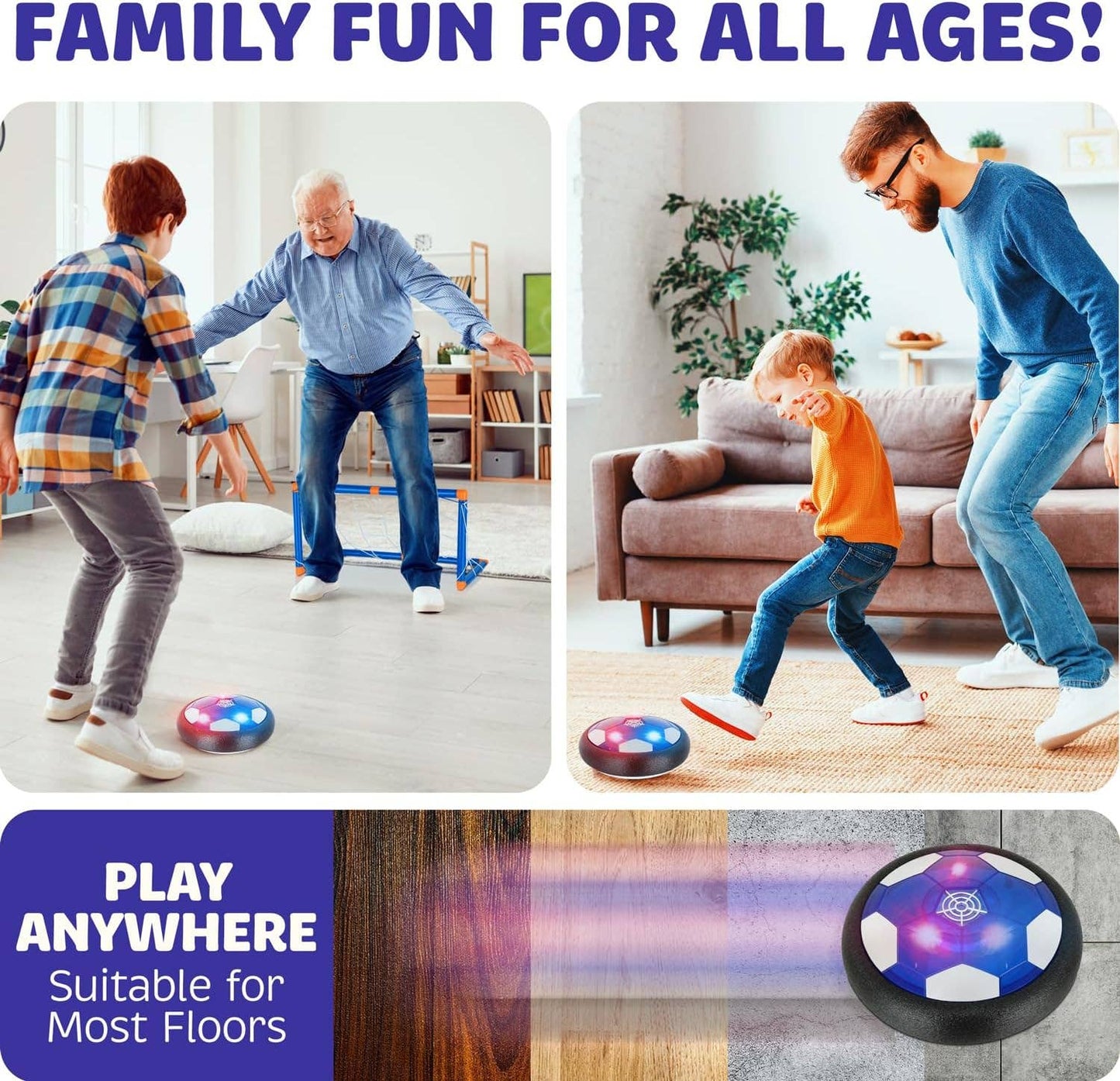 Hover Soccer Ball (2 Floating Disk + 2 Goals)