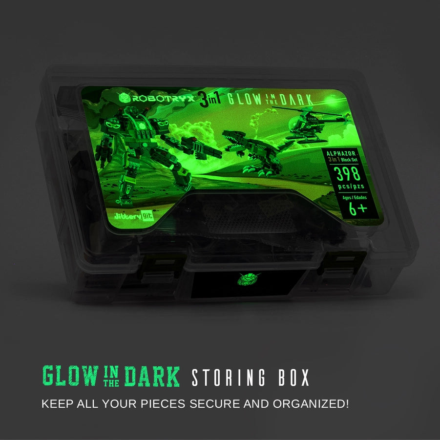 Glow in the Dark Army Robot 3-in-1 Set (398 Pc) Alphazor