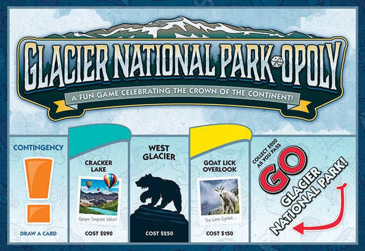 Glacier National Park-Opoly Board Game