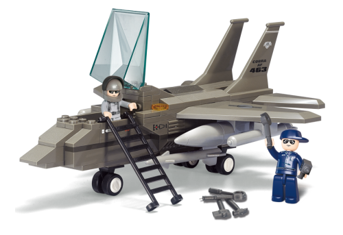 Air Force Fighter Plane Building Brick Kit (142 Pcs)