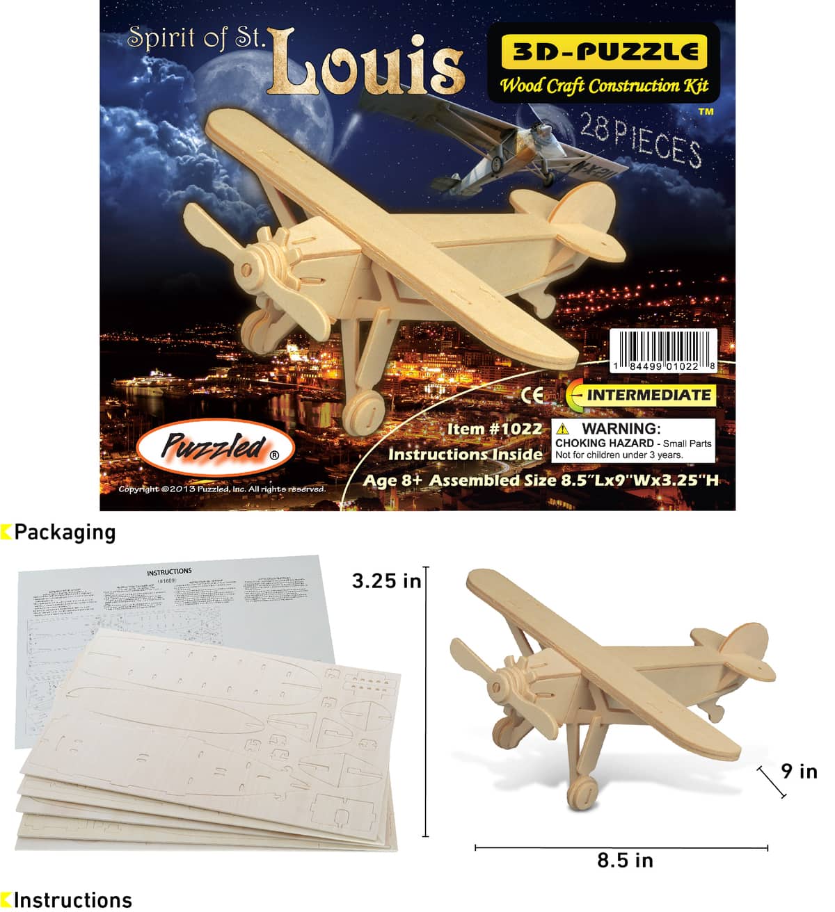 The Spirit of St. Louis -3D Puzzles