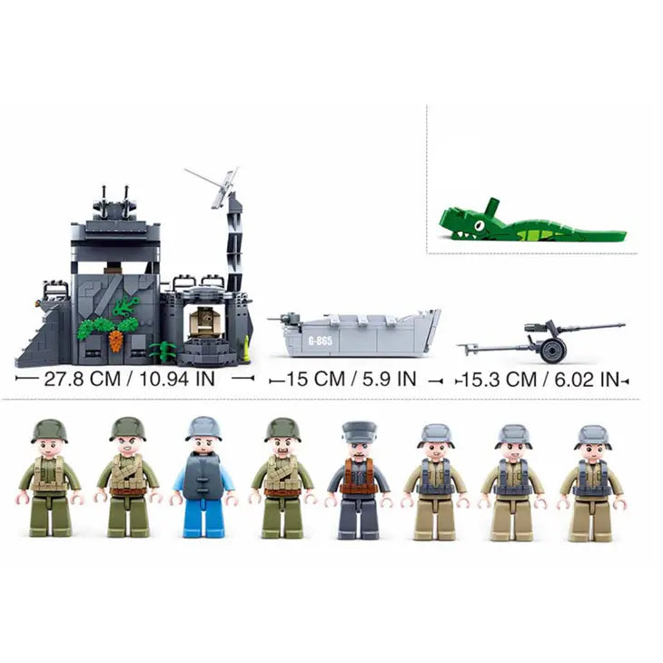 Wwii D-Day, the Atlantic Wall Building Brick Kit (765 Pcs)