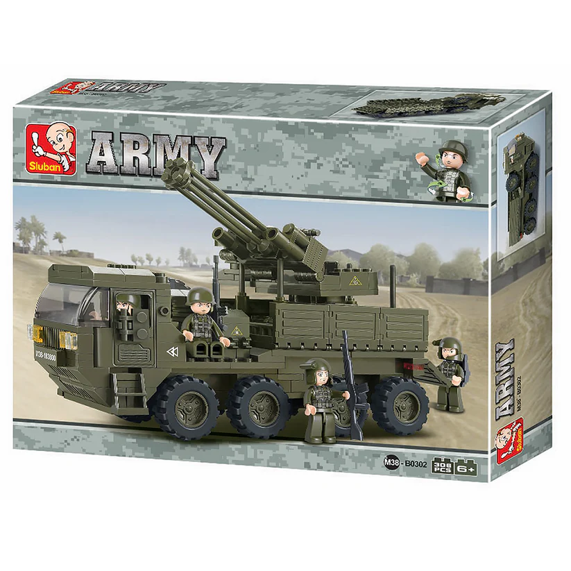 Heavy Anti-Aircraft Transport Building Brick Kit (306 Pcs)