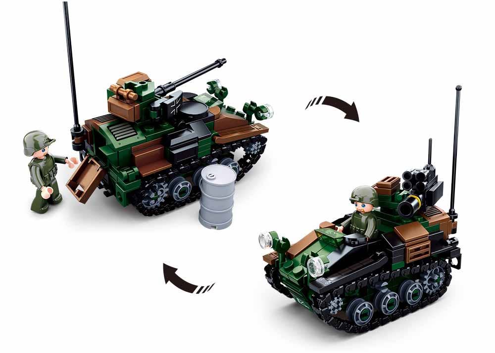 Model Bricks 2-in-1 Wiesel Armored Weapons Carrier - 245 Pcs