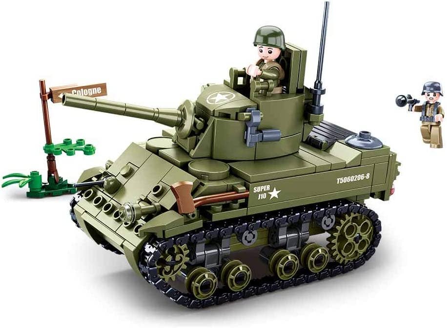 WW2 M5 Stuart Light Tank Building Brick Kit (344 pcs)