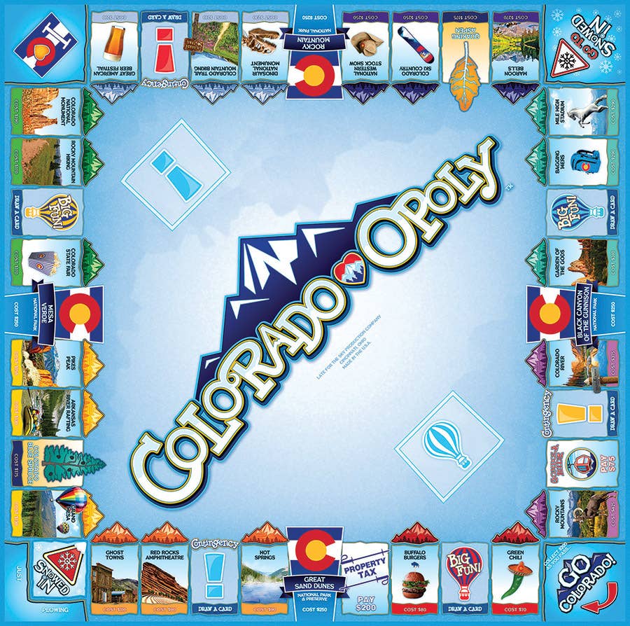 Colorado-Opoly Board Game, by Late for the Sky