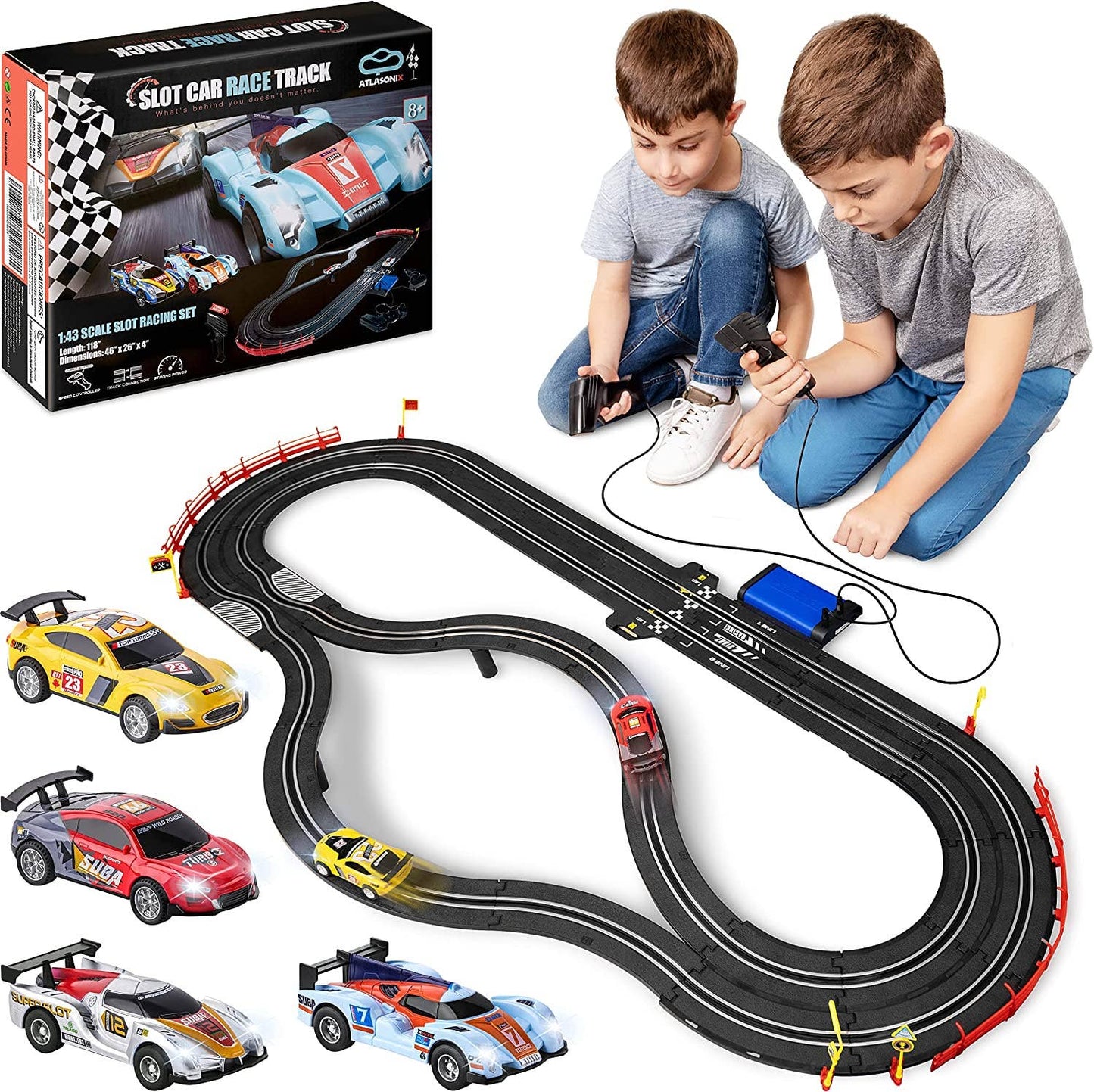 Slot Car Race Track Sets, Battery or Electric Race Car Track