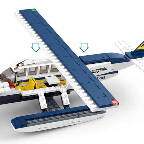 Aviation Z Seaplane Building Brick Kit (214 Pcs)