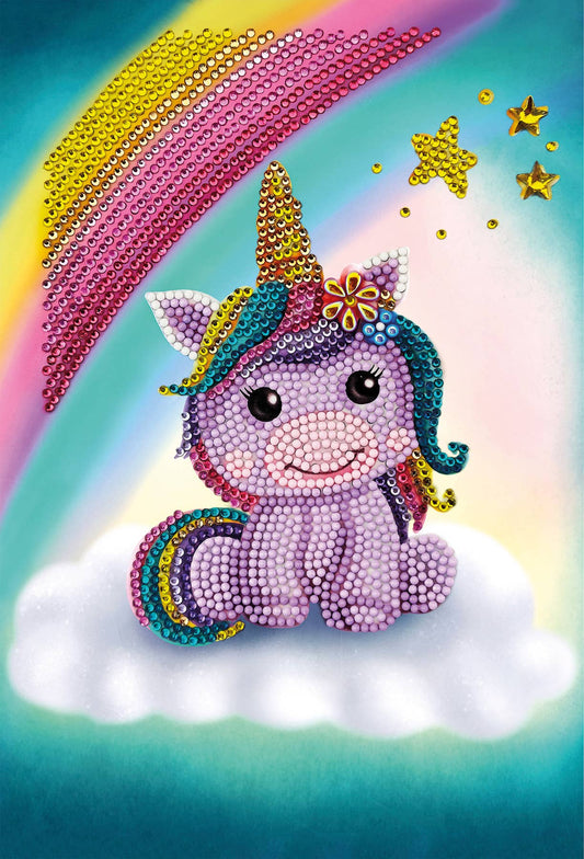 Crystal Art Notebook Kit: Unicorn Smile