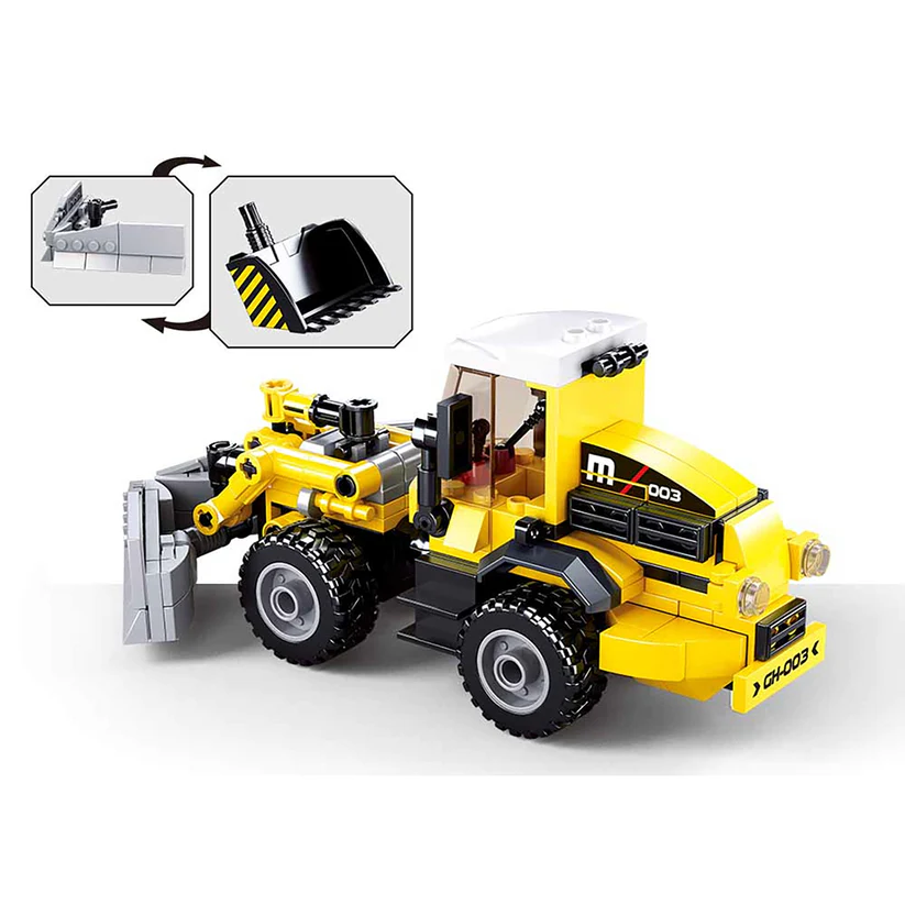 2-in-1 Forklift Construction Truck Building Brick Kit (200 pcs)