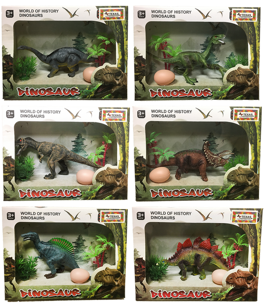 Dinosaur Plastic Models in Window Box