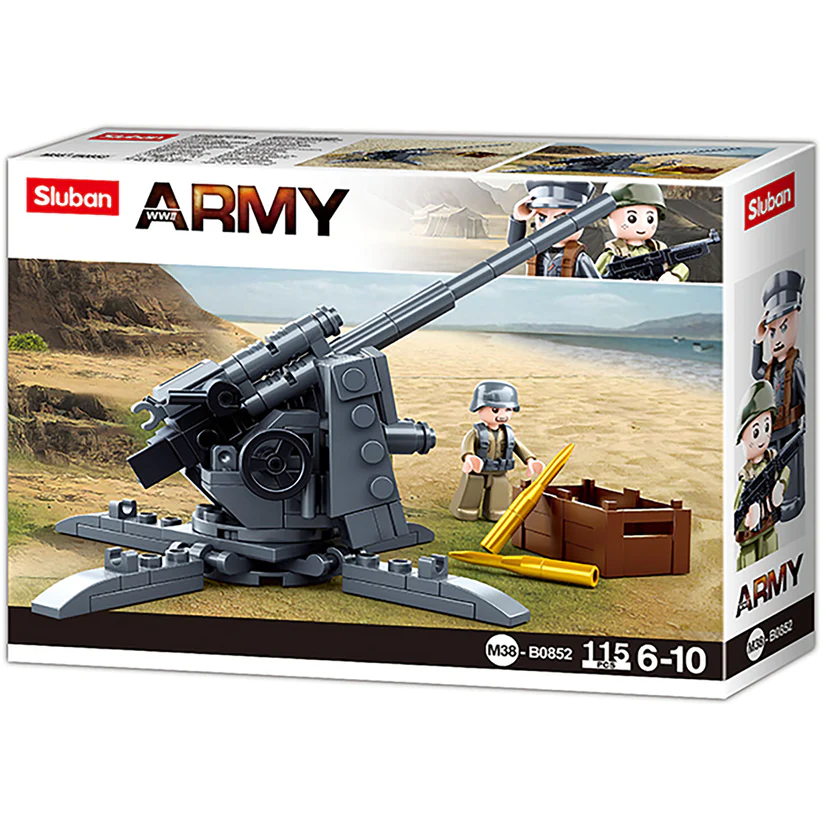 88mm Flak Anti-Tank Gun Building Brick Kit (115 pcs)