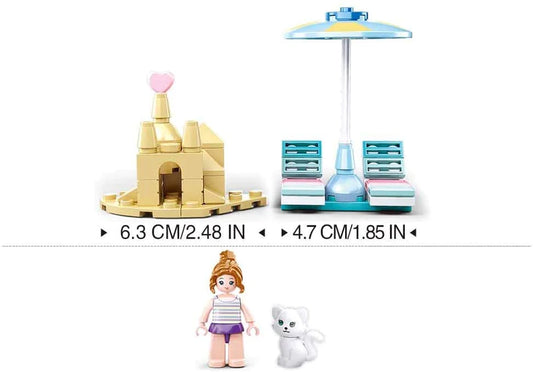 Girl's Dream Paradise Beach Building Brick Kit (102 pcs)