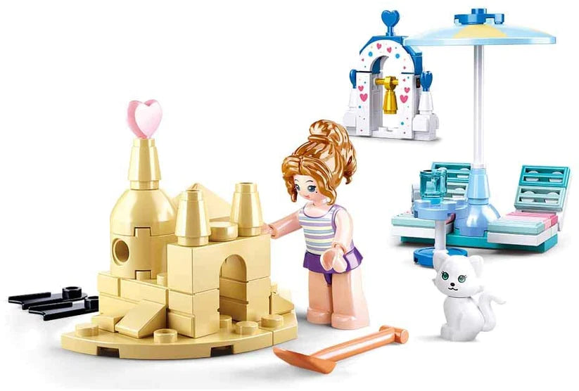 Girl's Dream Paradise Beach Building Brick Kit (102 pcs)