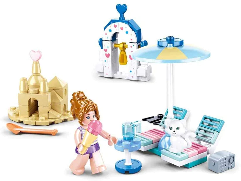 Girl's Dream Paradise Beach Building Brick Kit (102 pcs)