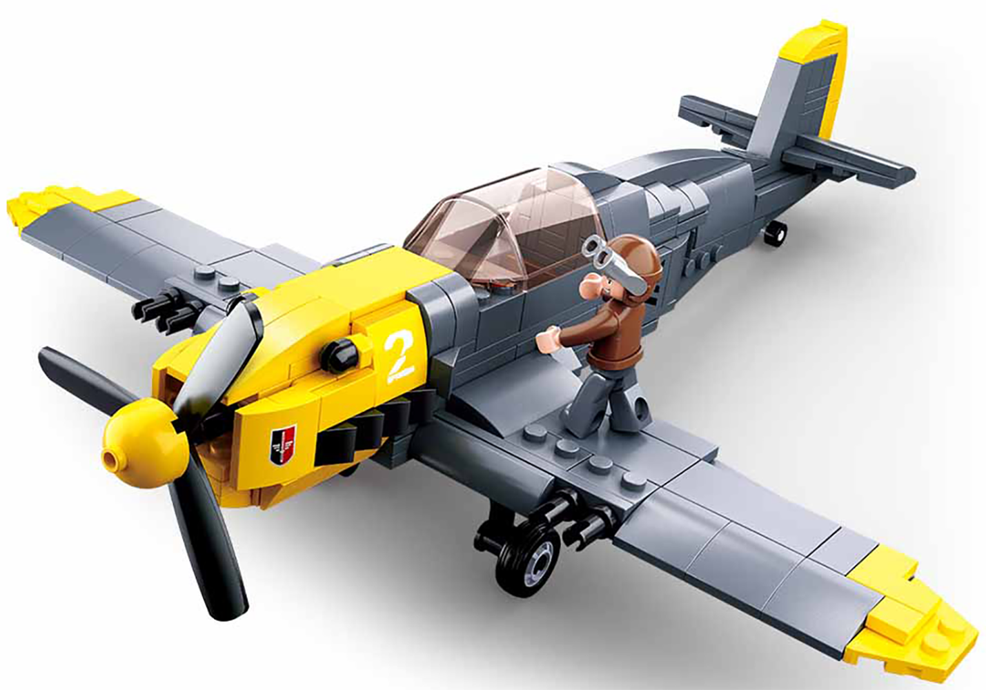 WWII Messerschimitt BF-109 Plane Building Brick Kit 289 Pcs