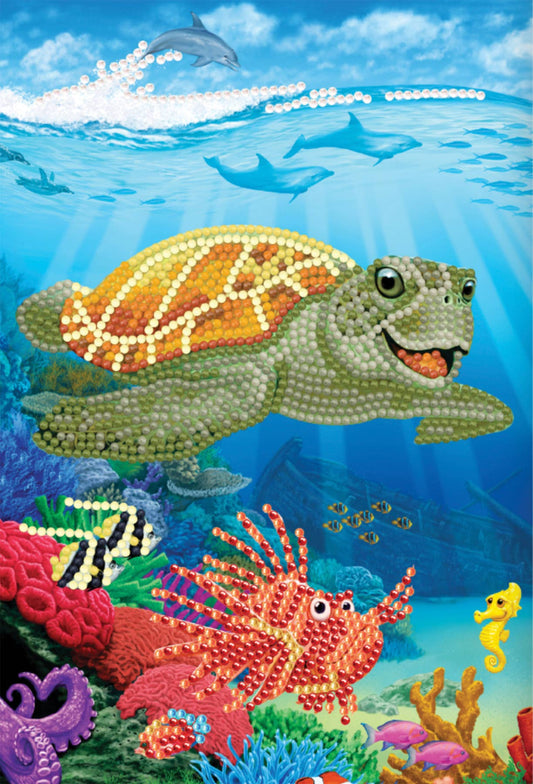 Crystal Art Notebook Kit: Underwater Turtle