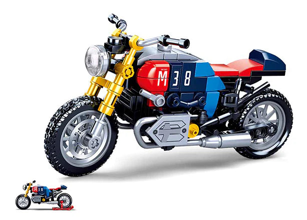 Colorful Motorcycle Building Brick Kit (197 pcs)