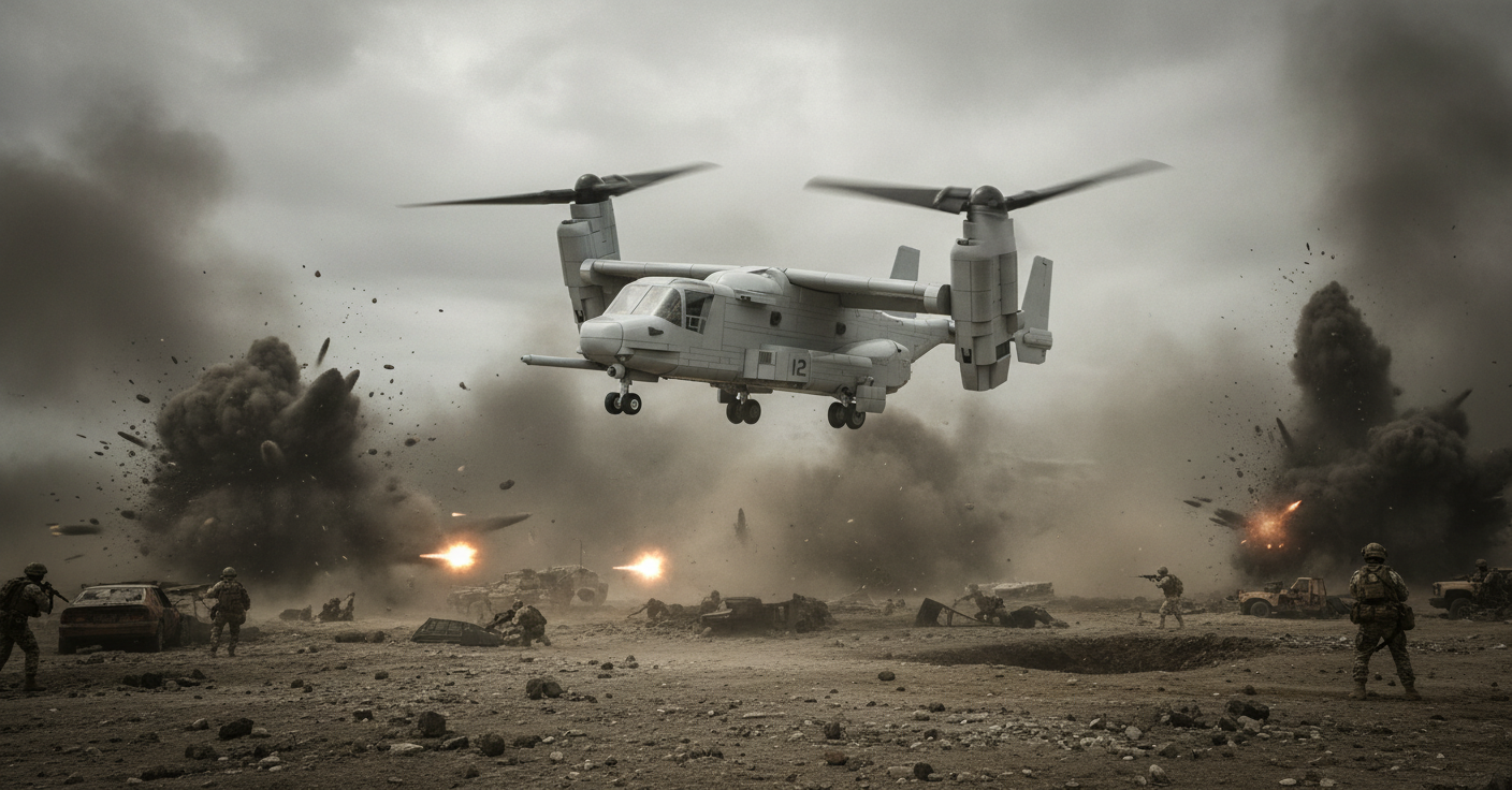 COBI Bell Boeing V-22 Osprey Tiltrotar Aircraft: Set #5836