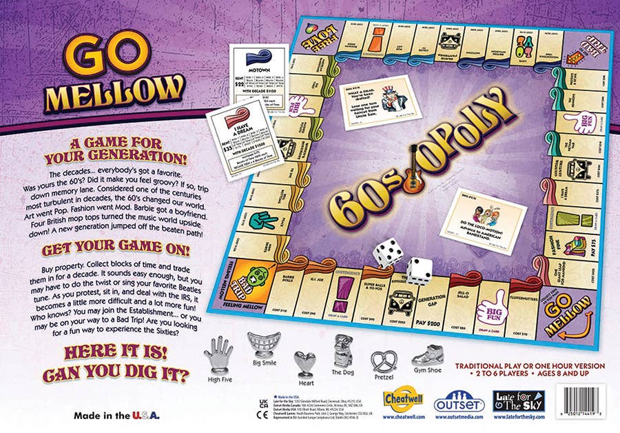 60s-Opoly Board Game, by Late for the Sky