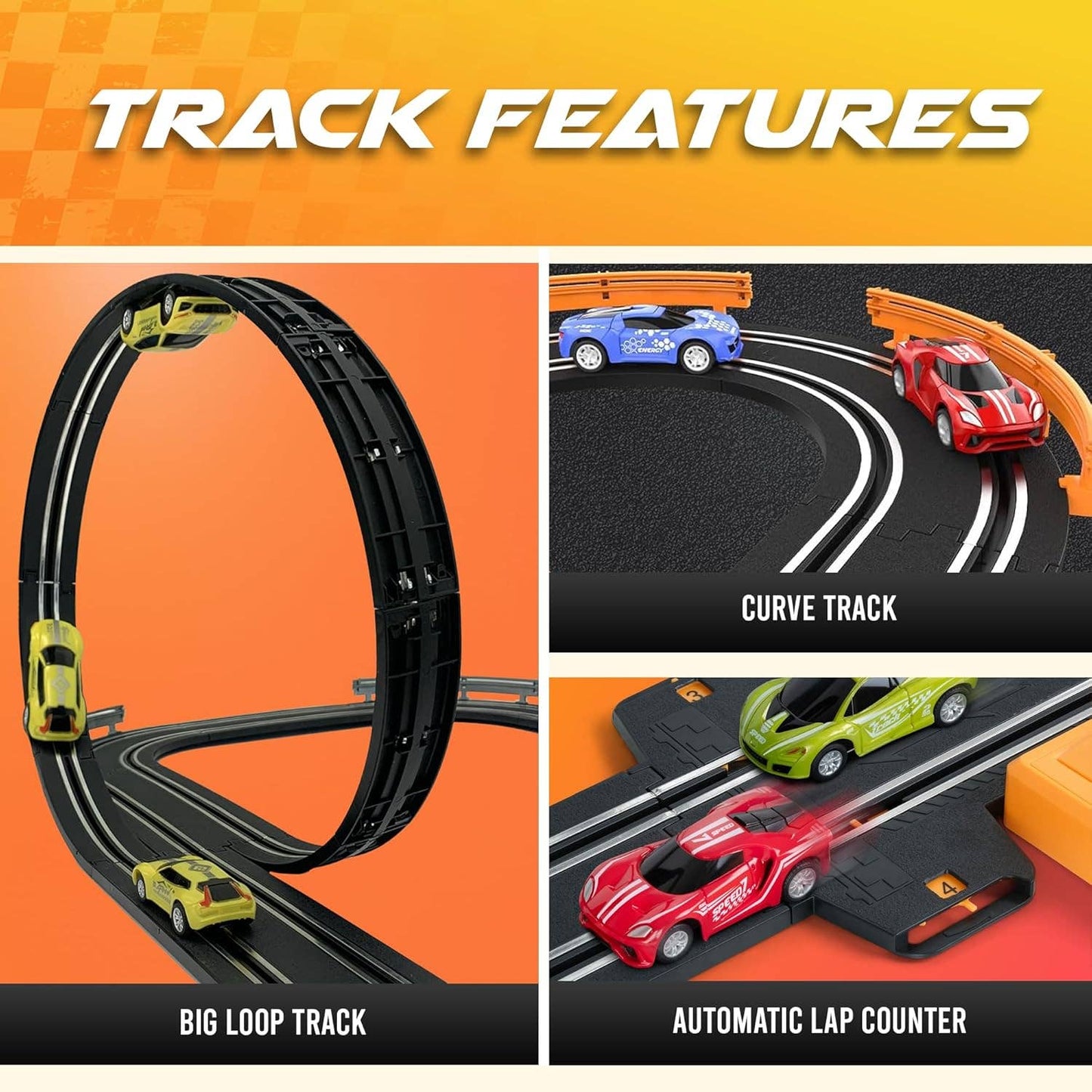 Slot Car Race Track Sets - Double Loop