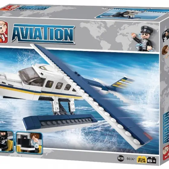 Aviation Z Seaplane Building Brick Kit (214 Pcs)