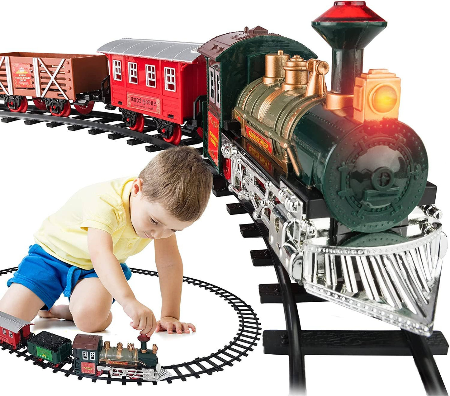 Electric Train Set, Electric Train Toy, Battery Operated