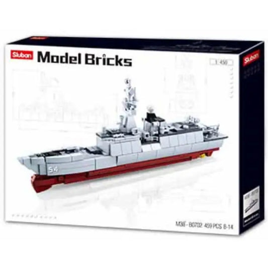 Model Bricks Destroyer Military Ship 1:450 Scale (457 Pcs)