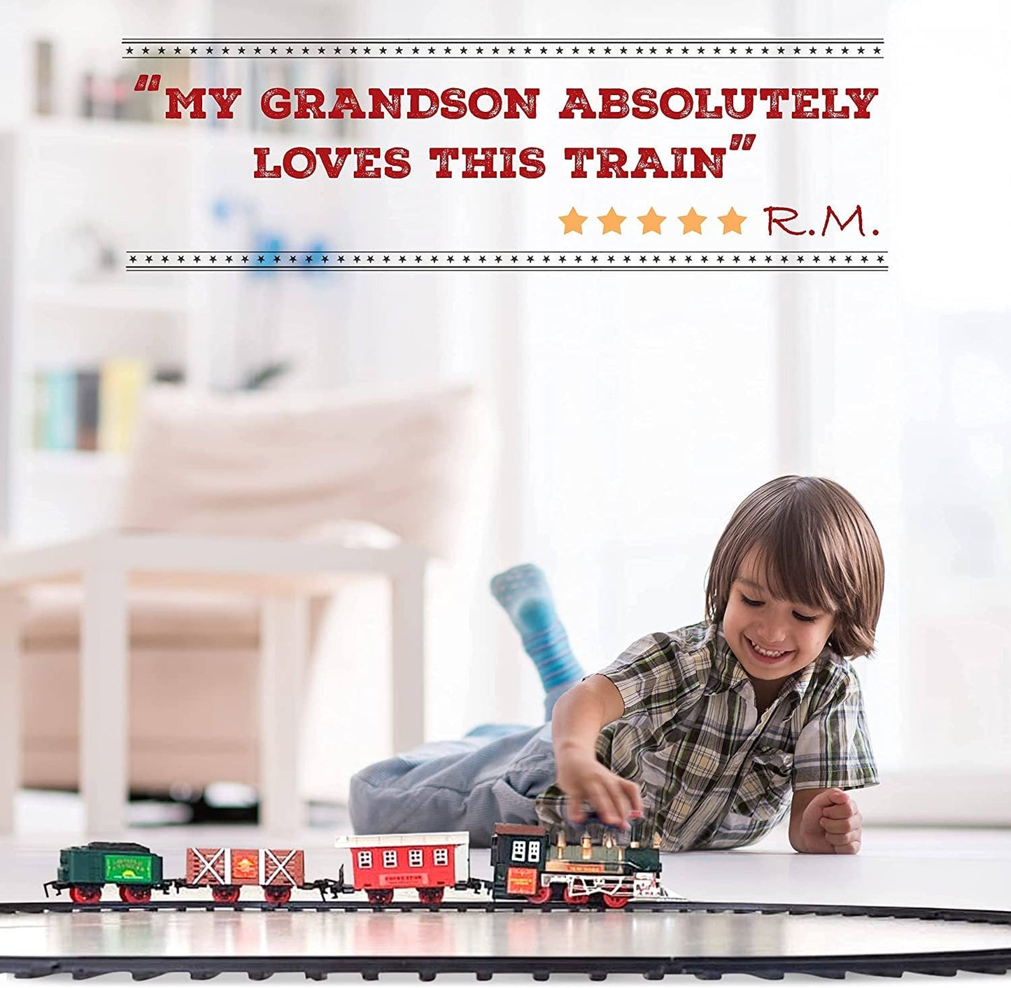 Electric Train Set, Electric Train Toy, Battery Operated
