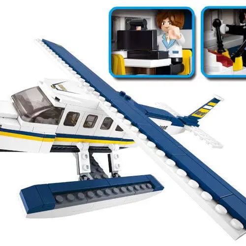 Aviation Z Seaplane Building Brick Kit (214 Pcs)