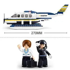 Aviation Z Seaplane Building Brick Kit (214 Pcs)