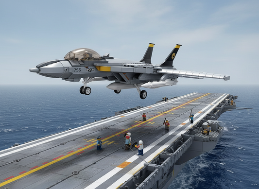 Model Bricks F14 Fighter Jet Building Brick Kit (396 Pcs)