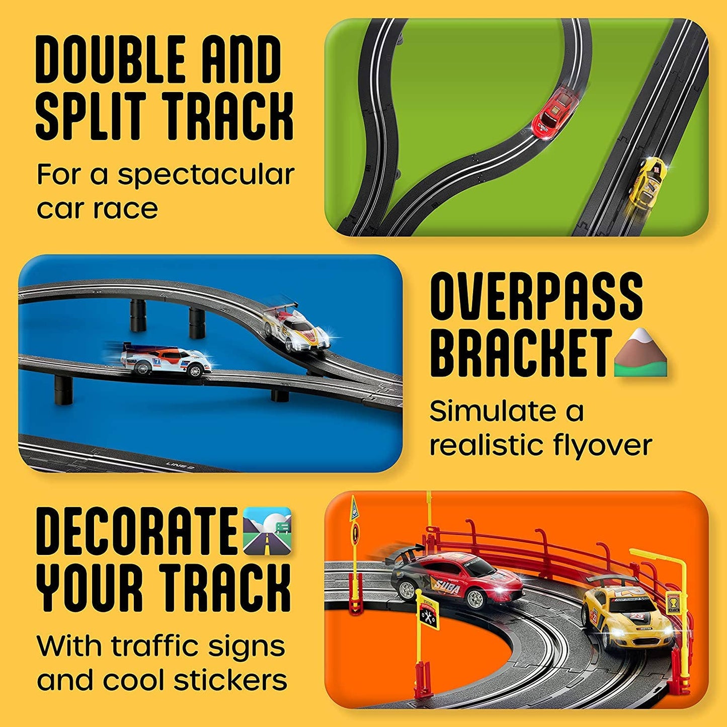 Slot Car Race Track Sets, Battery or Electric Race Car Track