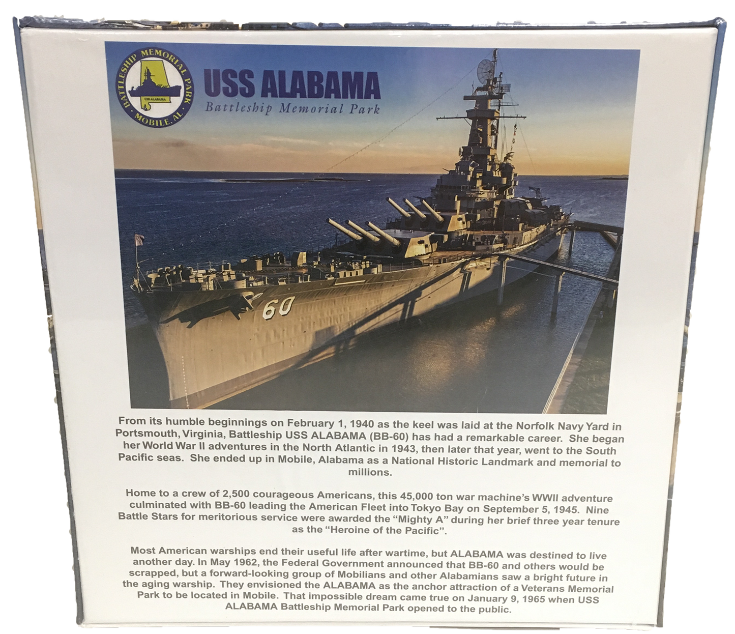 USS Alabama Battleship Cardboard Puzzle 1000 Pcs