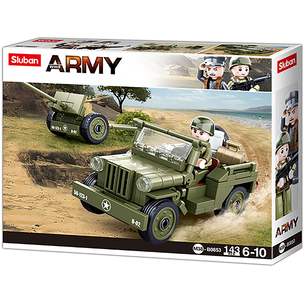 WWII Willy's Jeep Building Brick Kit (143 pcs)