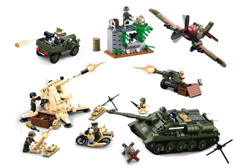 WWII Battle of Kursk Building Brick Kit (998 Pcs)
