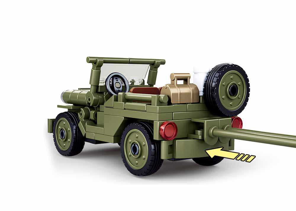 WWII Willy's Jeep Building Brick Kit (143 pcs)